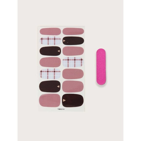 Plaid Print Press On Nail Wrap - Picture 2 of 4
